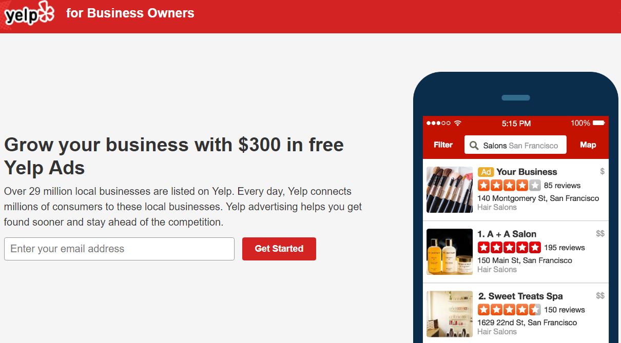Yelp For Business Owners Ads Coupon
