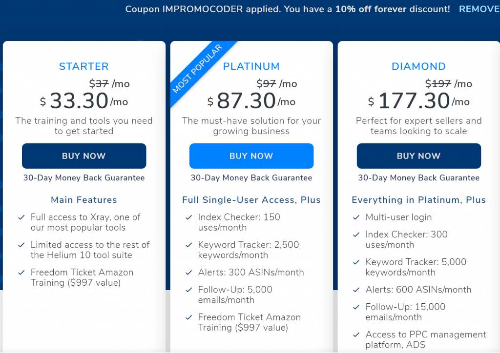 Helium10 Lifetime 10 Percent Discount Coupon